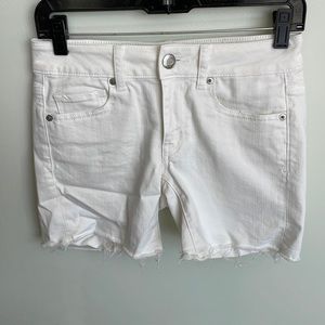 American Eagle White Denim Shorts